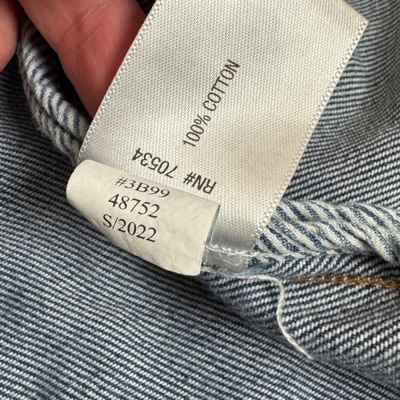 ORVIS Women's Denim Barn Chore Jacket Blue Style Utility Pockets Dark Wash XL - Picture 4 of 9